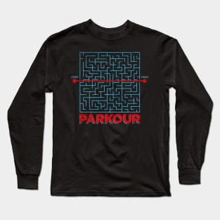 parkour maze shortcut Long Sleeve T-Shirt